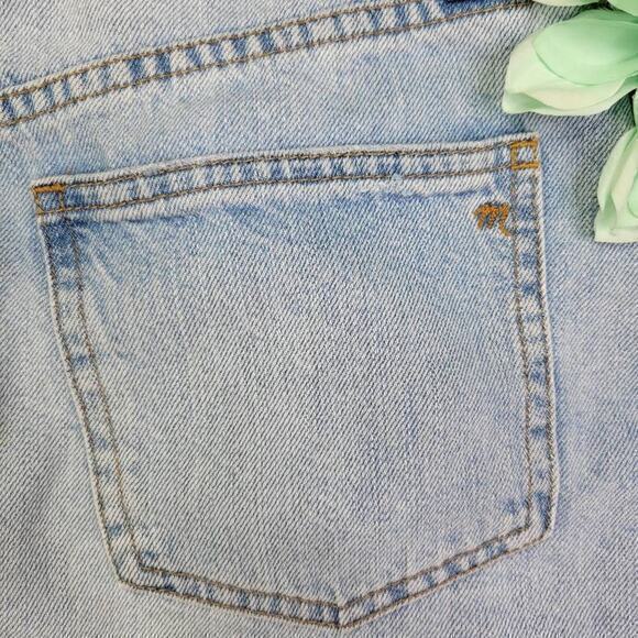 Madewell Women's Rigid Denim A-Line Mini Skirt Cutout Edition Size 27 - Picture 7 of 10